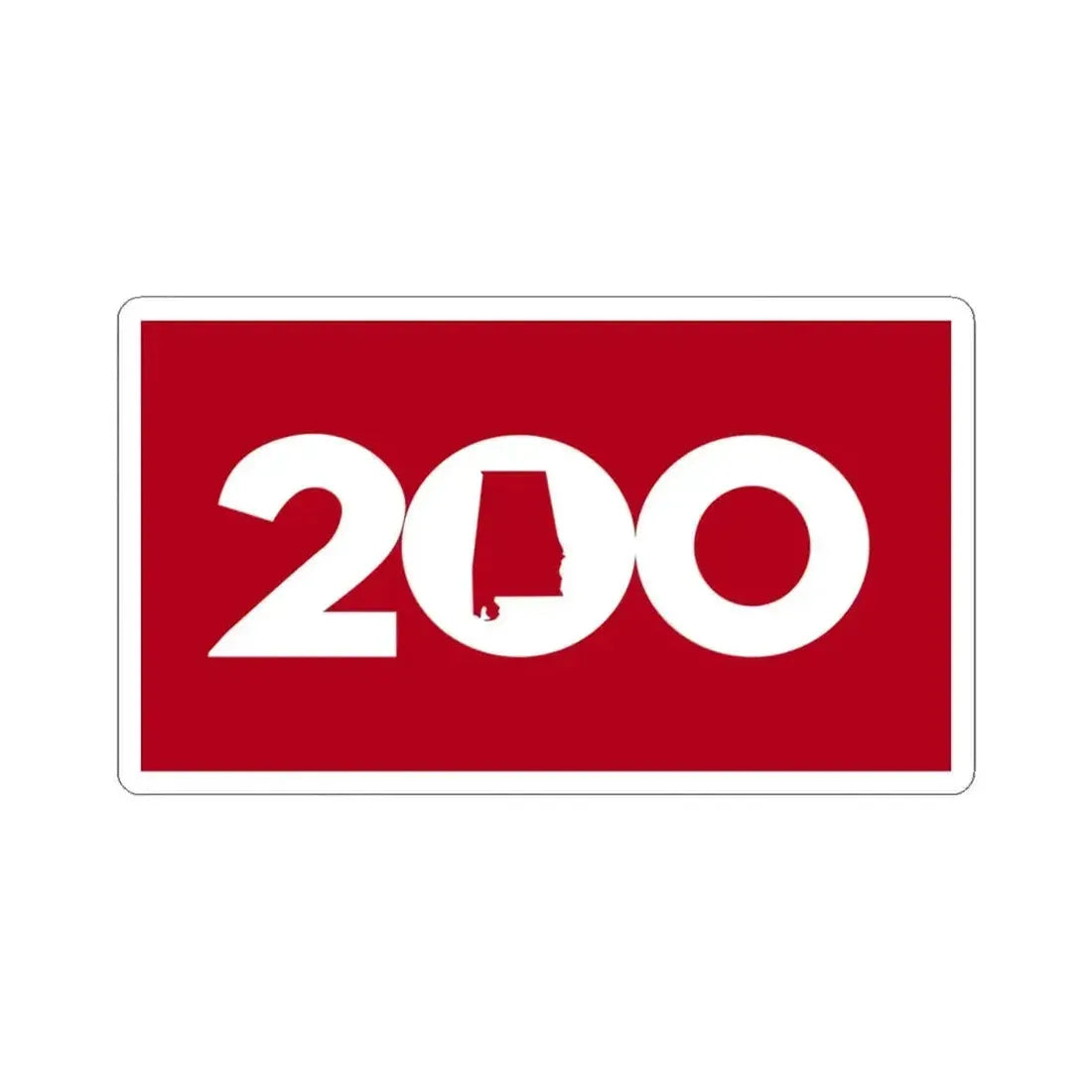 Alabama Bicentennial Flag (United States) STICKER Vinyl Kiss-Cut Decal 4 Inch White - The Sticker Space