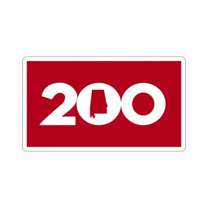 Alabama Bicentennial Flag (United States) STICKER Vinyl Kiss-Cut Decal 4 Inch White - The Sticker Space