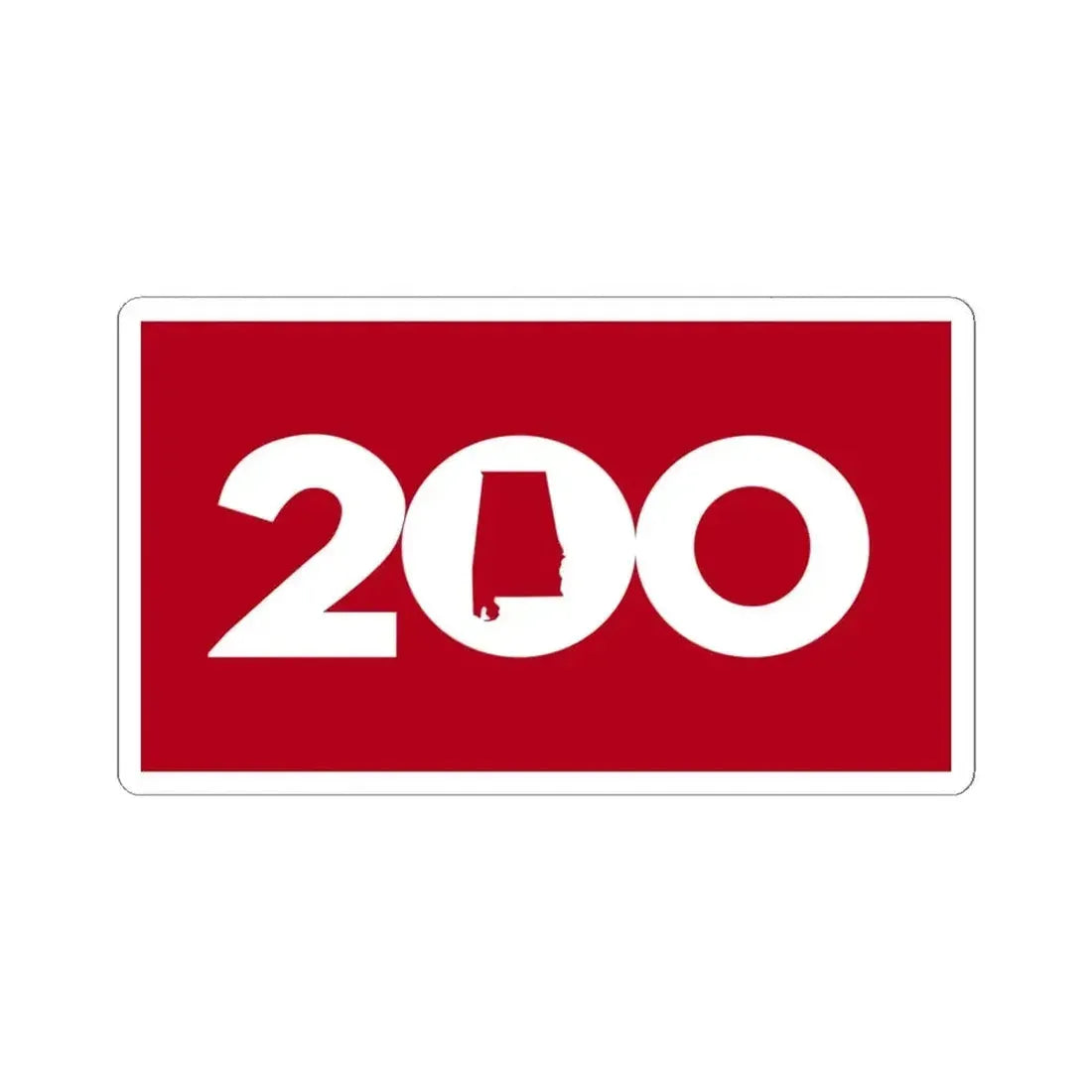 Alabama Bicentennial Flag (United States) STICKER Vinyl Kiss-Cut Decal 6 Inch White - The Sticker Space
