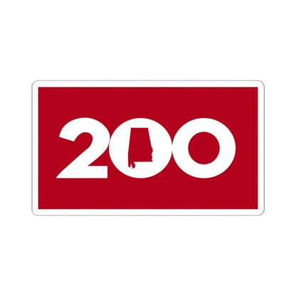 Alabama Bicentennial Flag (United States) STICKER Vinyl Kiss-Cut Decal 6 Inch White - The Sticker Space