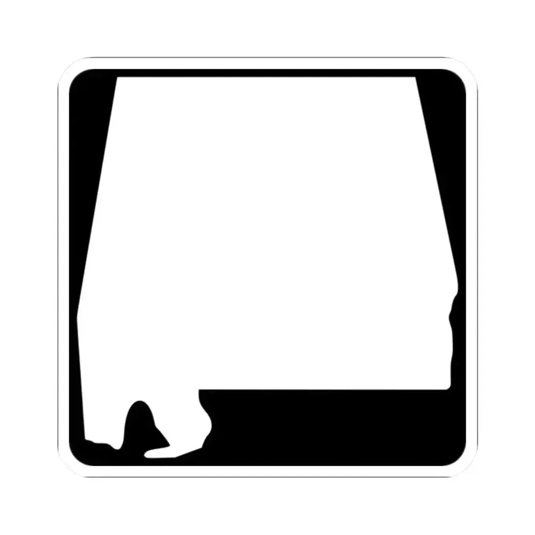 Alabama blank (Alabama) (Road Sign) STICKER Vinyl Kiss-Cut Decal 2 Inch White - The Sticker Space