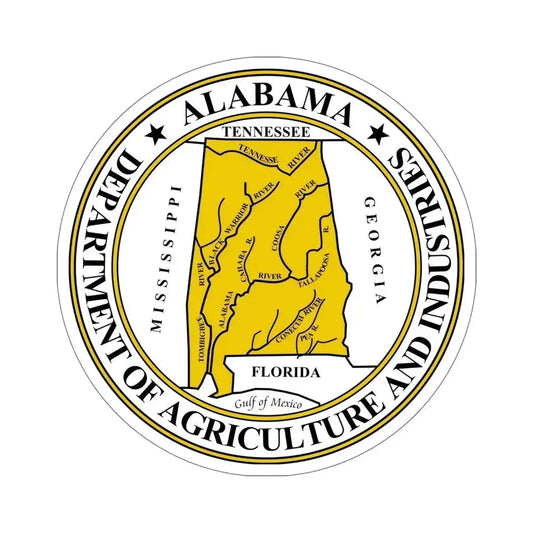 Alabama Department of Agriculture and Industries STICKER Vinyl Die-Cut Decal 6 Inch - The Sticker Space
