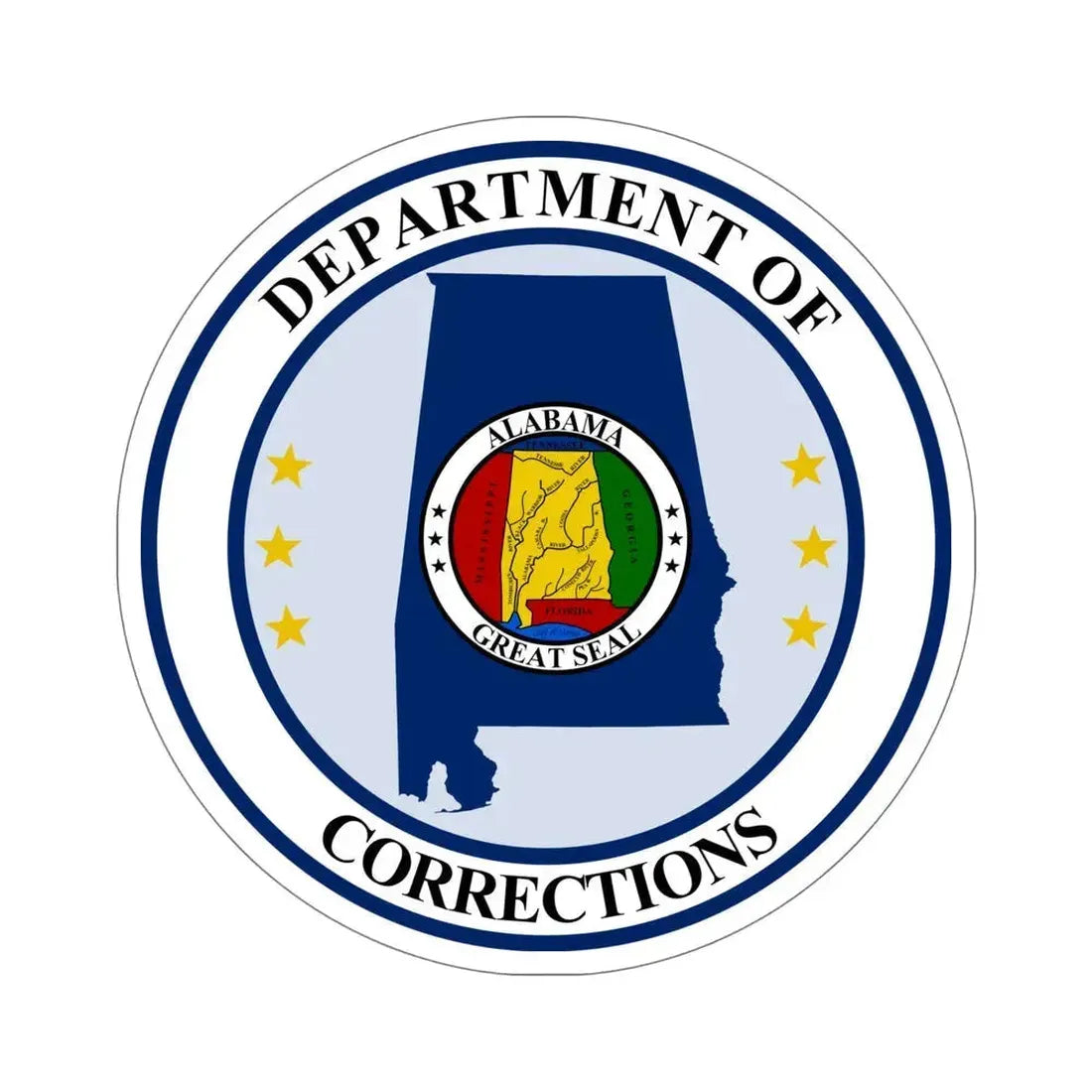 Alabama Department of Corrections STICKER Vinyl Die-Cut Decal 6 Inch - The Sticker Space