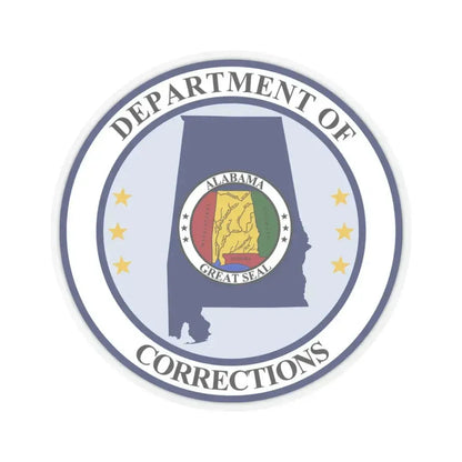 Alabama Department of Corrections - STICKER Vinyl Kiss-Cut Decal 3 Inch Transparent - The Sticker Space