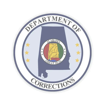 Alabama Department of Corrections - STICKER Vinyl Kiss-Cut Decal 6 Inch Transparent - The Sticker Space