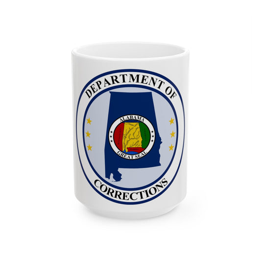 Alabama Department of Corrections - White Coffee Mug-15oz-The Sticker Space