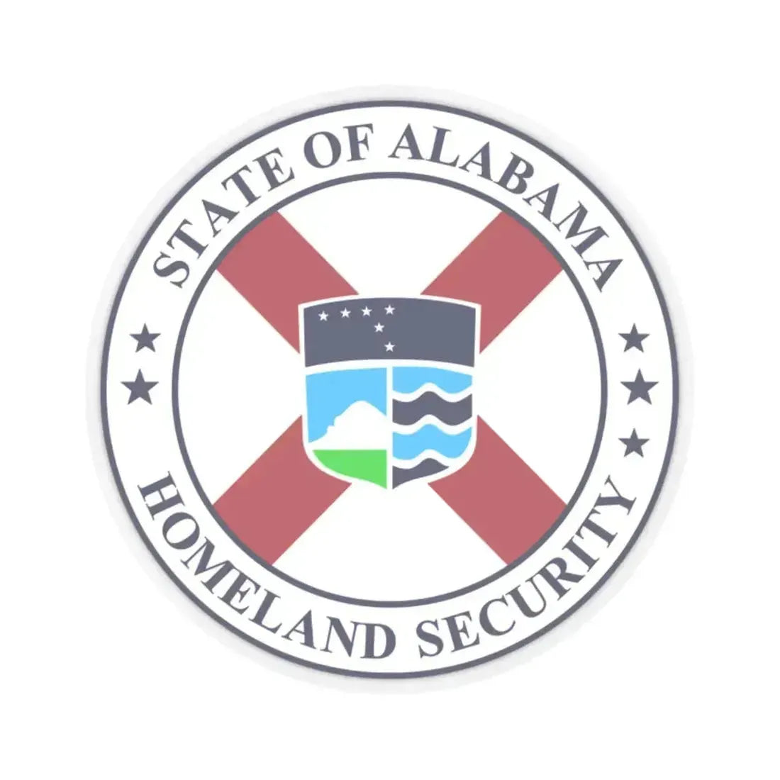 Alabama Department of Homeland Security - STICKER Vinyl Kiss-Cut Decal 2 Inch Transparent - The Sticker Space