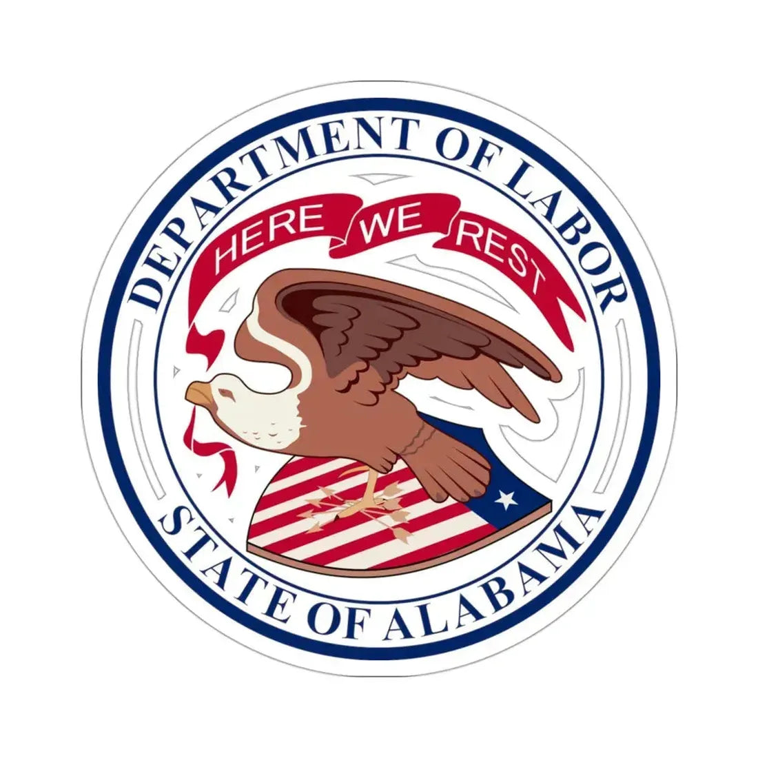 Alabama Department of Labor STICKER Vinyl Die-Cut Decal 3 Inch - The Sticker Space
