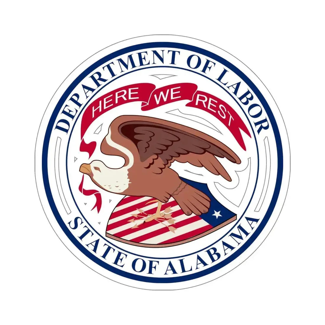 Alabama Department of Labor STICKER Vinyl Die-Cut Decal 6 Inch - The Sticker Space