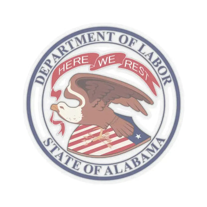 Alabama Department of Labor - STICKER Vinyl Kiss-Cut Decal 2 Inch Transparent - The Sticker Space