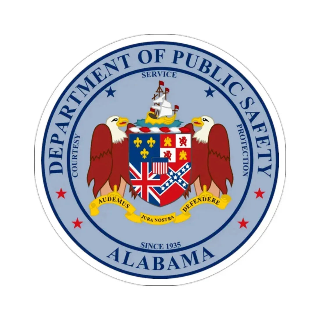 Alabama Department of Public Safety STICKER Vinyl Die-Cut Decal 2 Inch - The Sticker Space