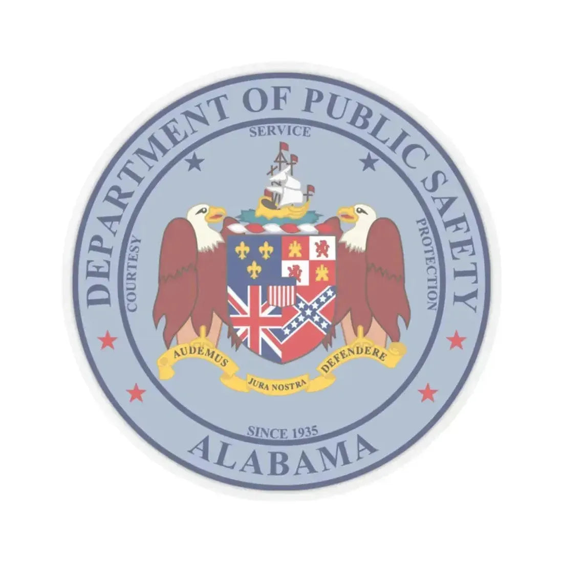 Alabama Department of Public Safety - STICKER Vinyl Kiss-Cut Decal 2 Inch Transparent - The Sticker Space