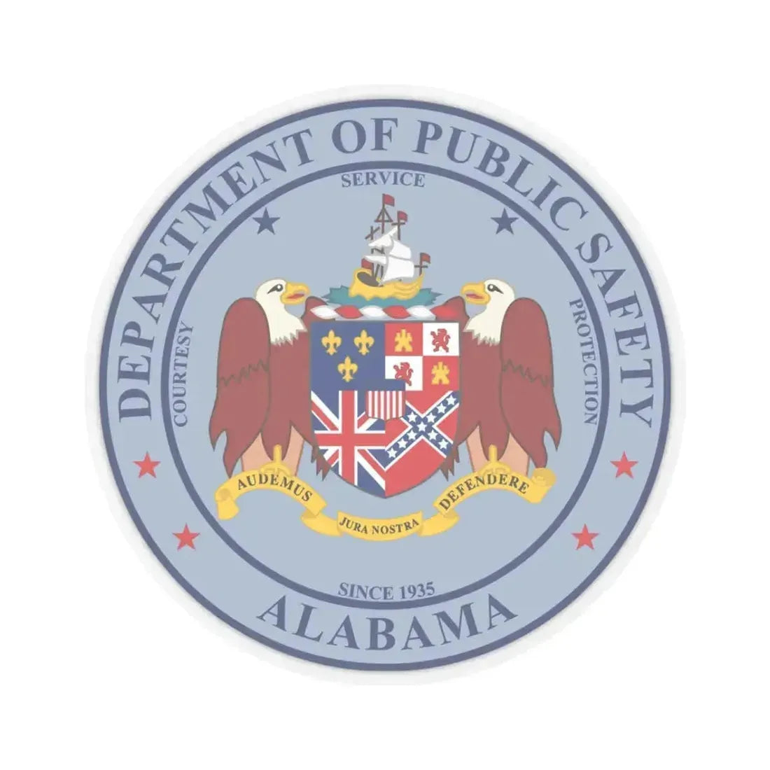 Alabama Department of Public Safety - STICKER Vinyl Kiss-Cut Decal 3 Inch Transparent - The Sticker Space