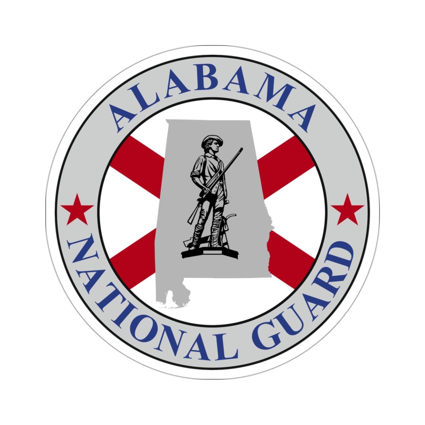 Alabama National Guard STICKER Vinyl Die-Cut Decal-3 Inch-The Sticker Space