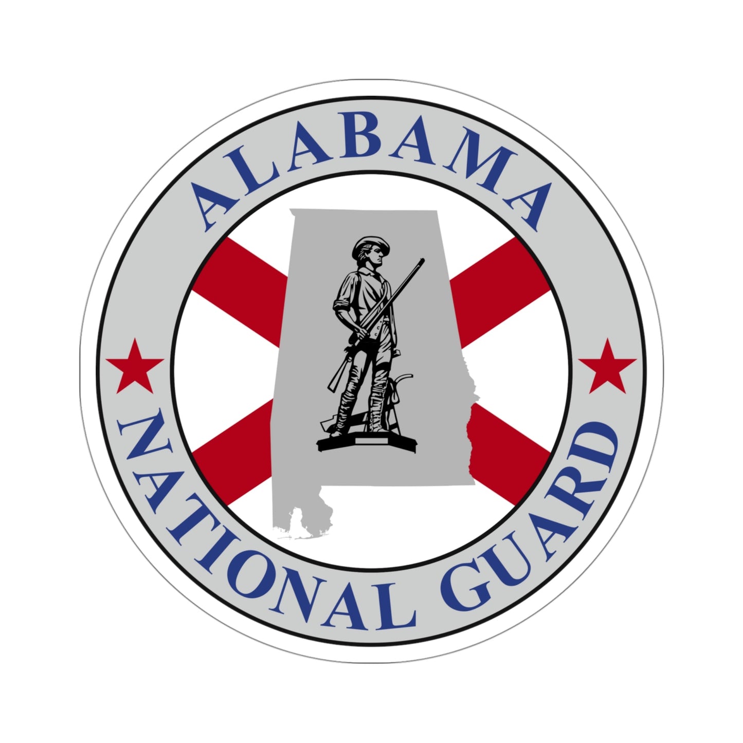 Alabama National Guard STICKER Vinyl Die-Cut Decal-4 Inch-The Sticker Space