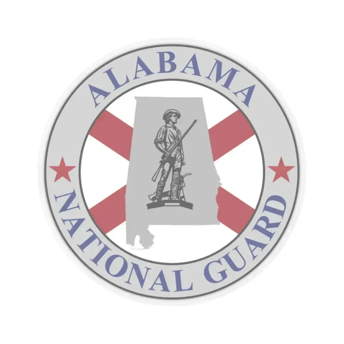 Alabama National Guard - STICKER Vinyl Kiss-Cut Decal 2 Inch Transparent - The Sticker Space