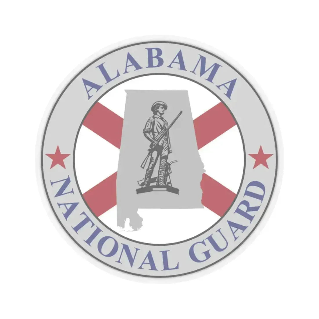 Alabama National Guard - STICKER Vinyl Kiss-Cut Decal 3 Inch Transparent - The Sticker Space