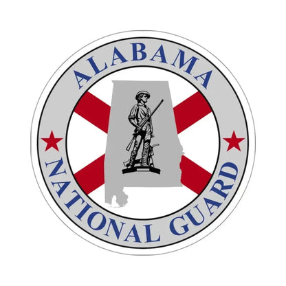 Alabama National Guard - STICKER Vinyl Kiss-Cut Decal 3 Inch White - The Sticker Space