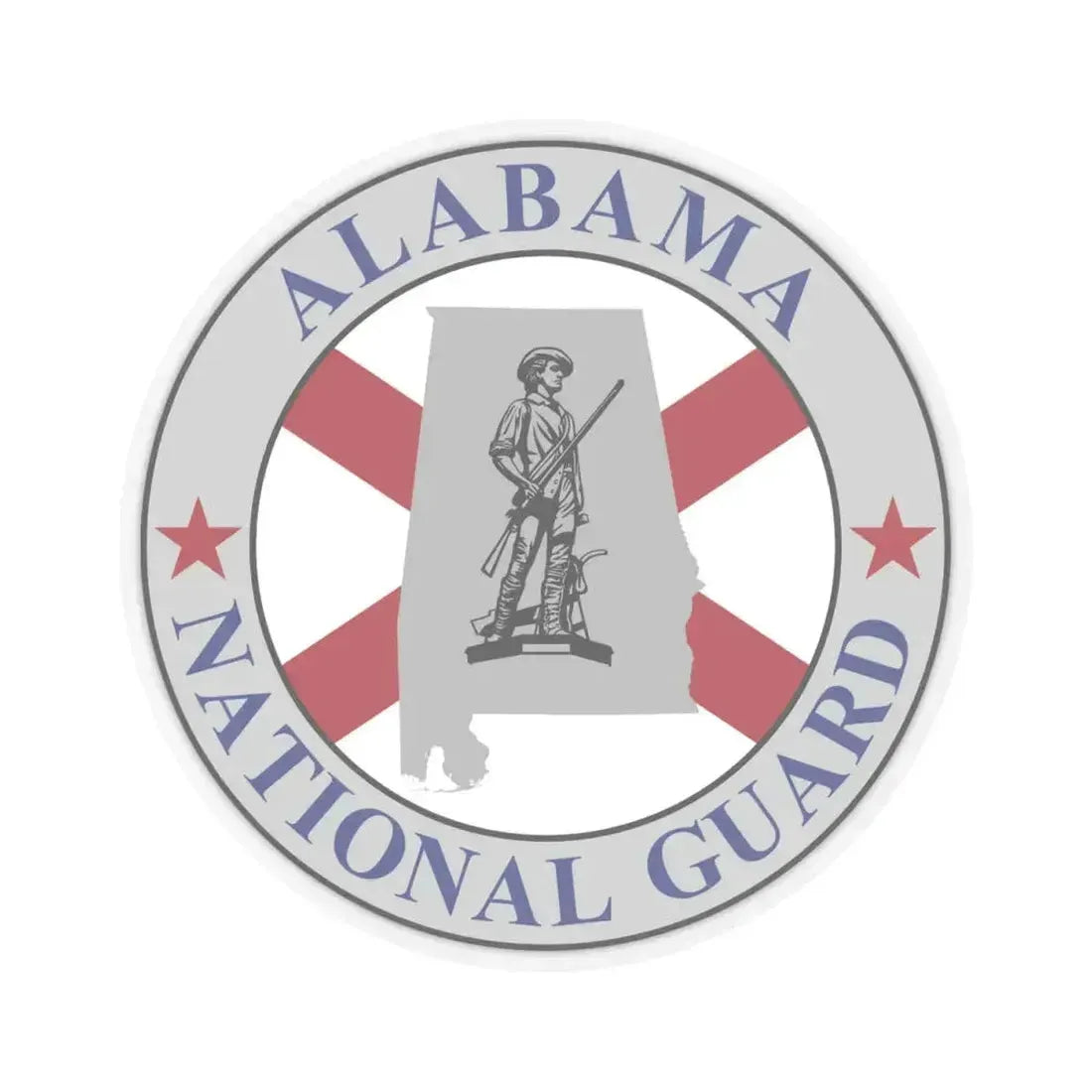 Alabama National Guard - STICKER Vinyl Kiss-Cut Decal 4 Inch Transparent - The Sticker Space