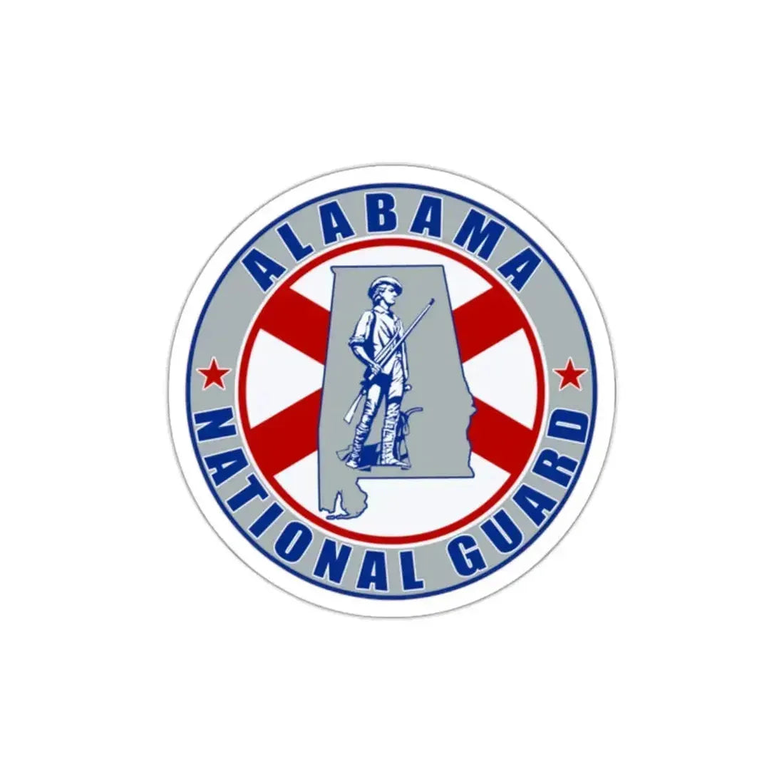 Alabama National Guard v2 - STICKER Vinyl Kiss-Cut Decal 2 Inch White - The Sticker Space