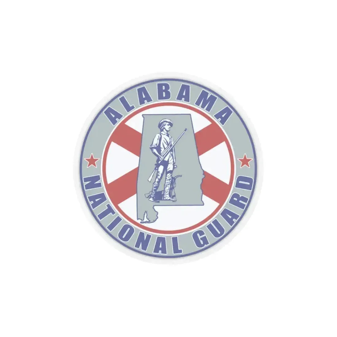 Alabama National Guard v2 - STICKER Vinyl Kiss-Cut Decal 3 Inch Transparent - The Sticker Space