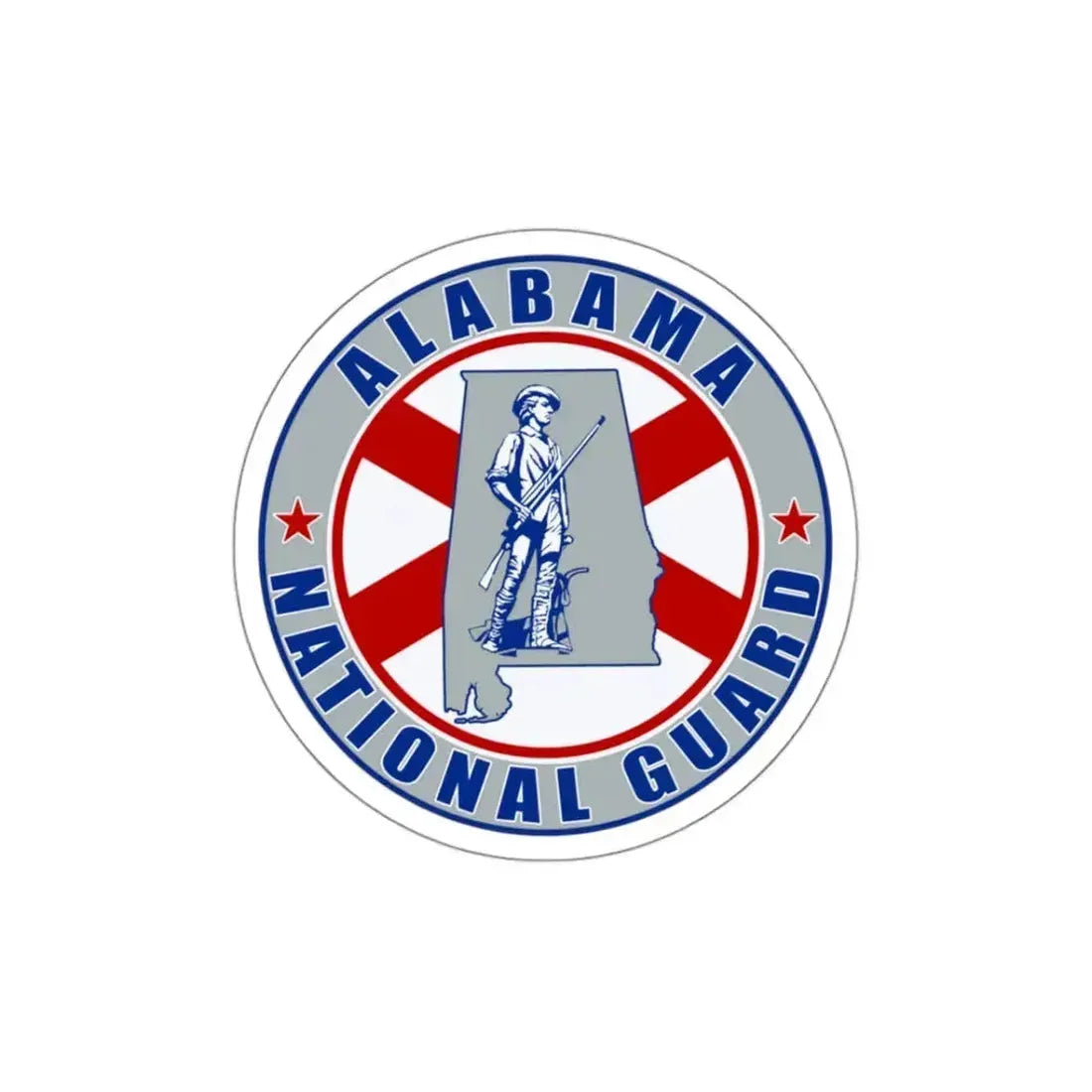 Alabama National Guard v2 - STICKER Vinyl Kiss-Cut Decal 3 Inch White - The Sticker Space