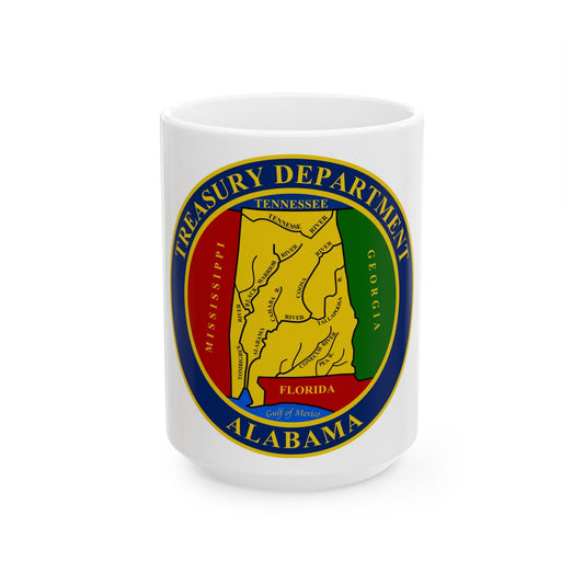 Alabama Treasury Department - White Coffee Mug-15oz-The Sticker Space