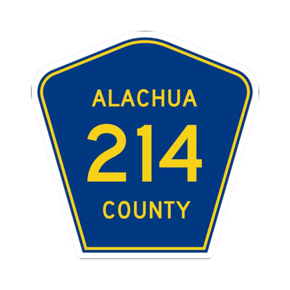 Alachua County 214 (Florida) (Road Sign) STICKER Vinyl Kiss-Cut Decal 2 Inch White - The Sticker Space
