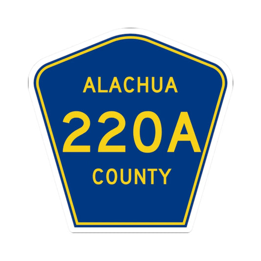 Alachua County 220A (Florida) (Road Sign) STICKER Vinyl Kiss-Cut Decal 2 Inch White - The Sticker Space