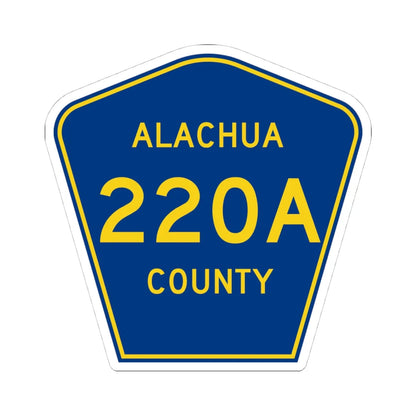 Alachua County 220A (Florida) (Road Sign) STICKER Vinyl Kiss-Cut Decal 4 Inch White - The Sticker Space
