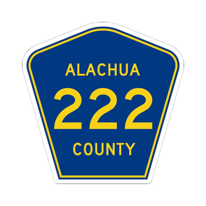 Alachua County 222 (Florida) (Road Sign) STICKER Vinyl Kiss-Cut Decal 6 Inch White - The Sticker Space