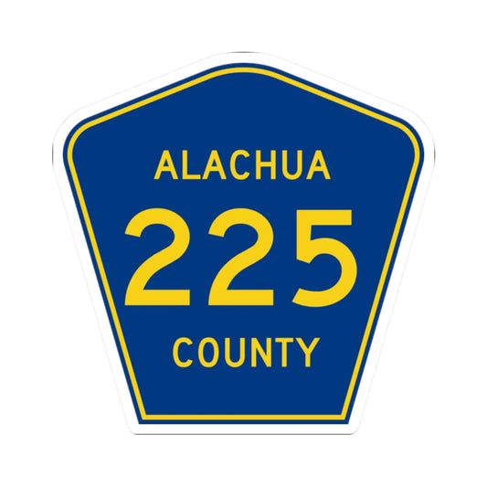 Alachua County 225 (Florida) (Road Sign) STICKER Vinyl Kiss-Cut Decal 2 Inch White - The Sticker Space
