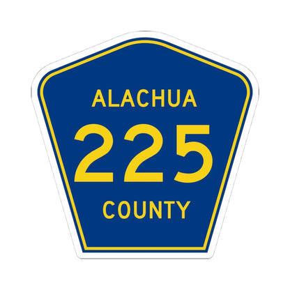 Alachua County 225 (Florida) (Road Sign) STICKER Vinyl Kiss-Cut Decal 4 Inch White - The Sticker Space