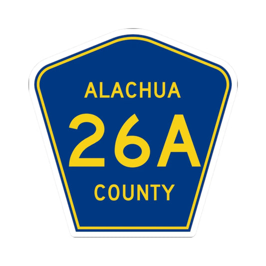 Alachua County 26A (Florida) (Road Sign) STICKER Vinyl Kiss-Cut Decal 2 Inch White - The Sticker Space