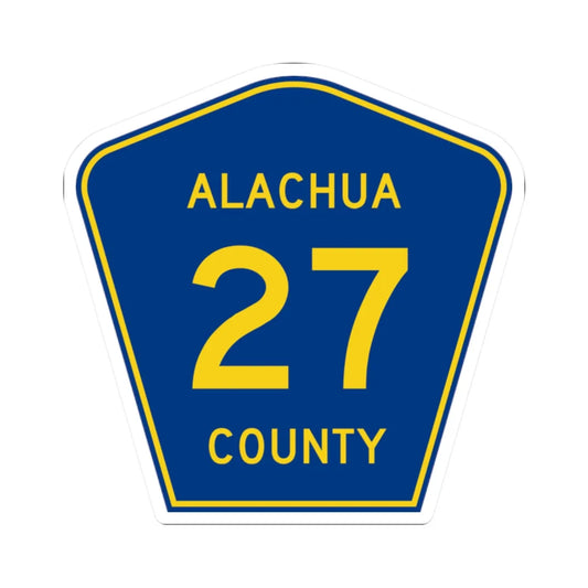 Alachua County 27 (Florida) (Road Sign) STICKER Vinyl Kiss-Cut Decal 2 Inch White - The Sticker Space