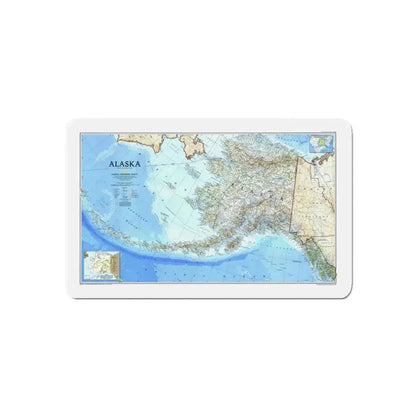 Alaska 1 (1994) (Map) Refrigerator Magnet 4 Inch Die-Cut - The Sticker Space