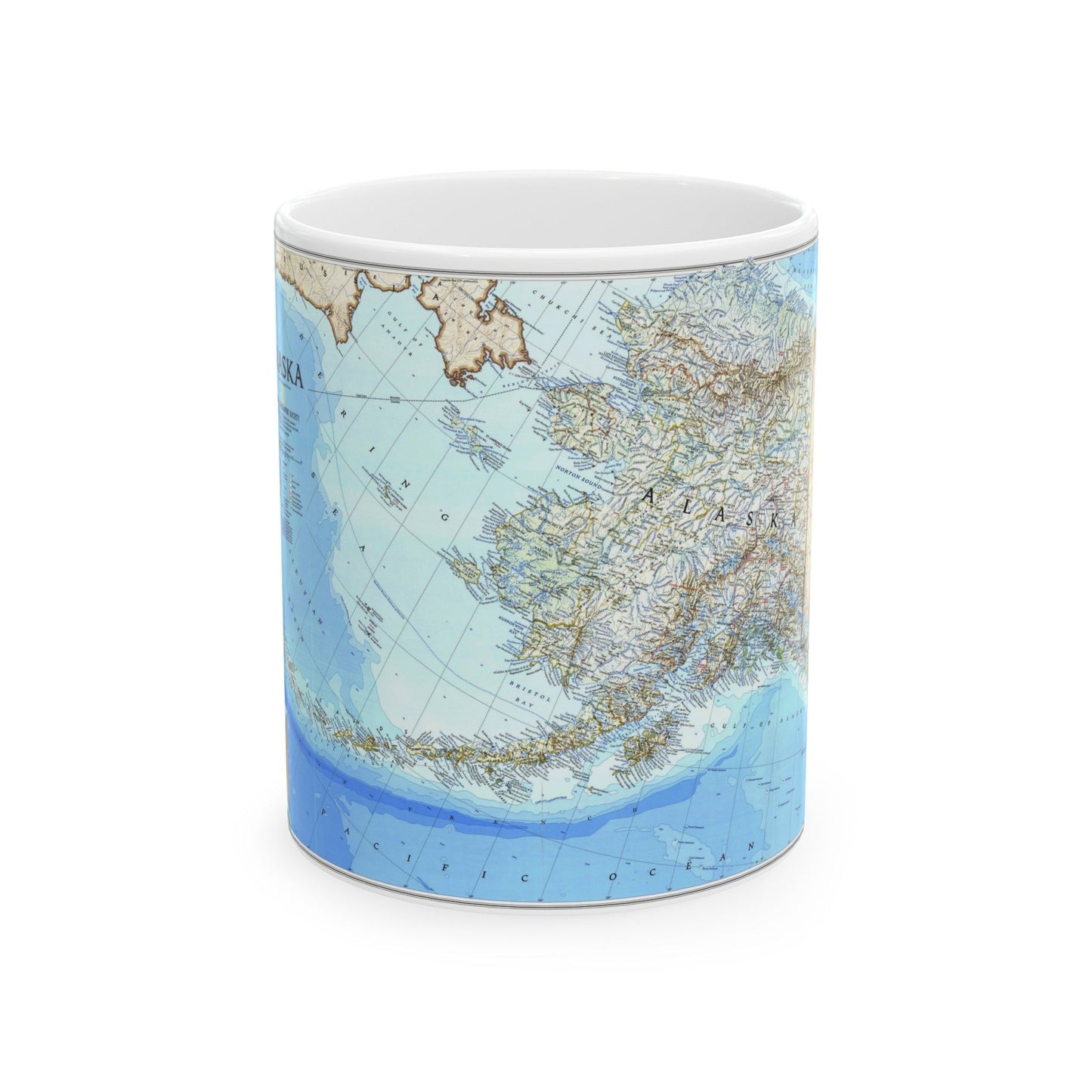 Alaska 1 (1994) (Map) White Coffee Mug-11oz-The Sticker Space