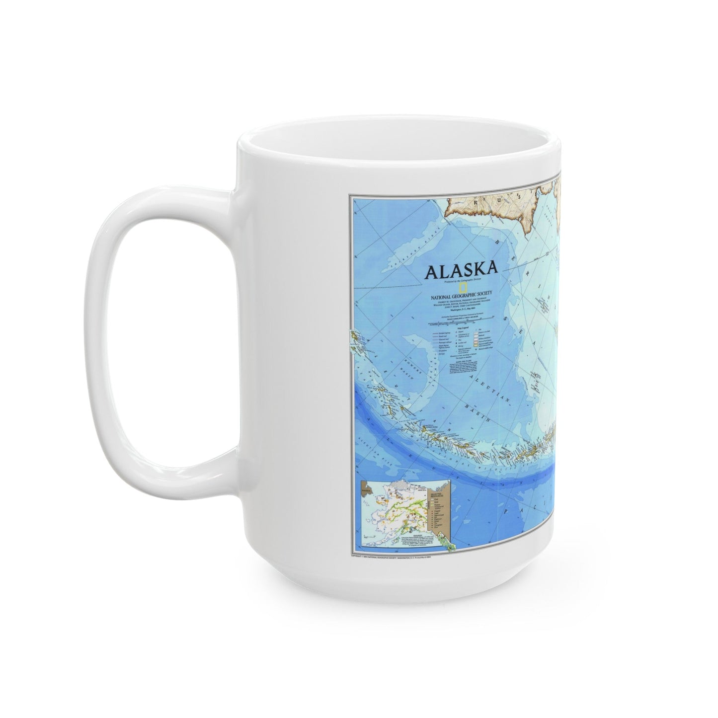 Alaska 1 (1994) (Map) White Coffee Mug-The Sticker Space