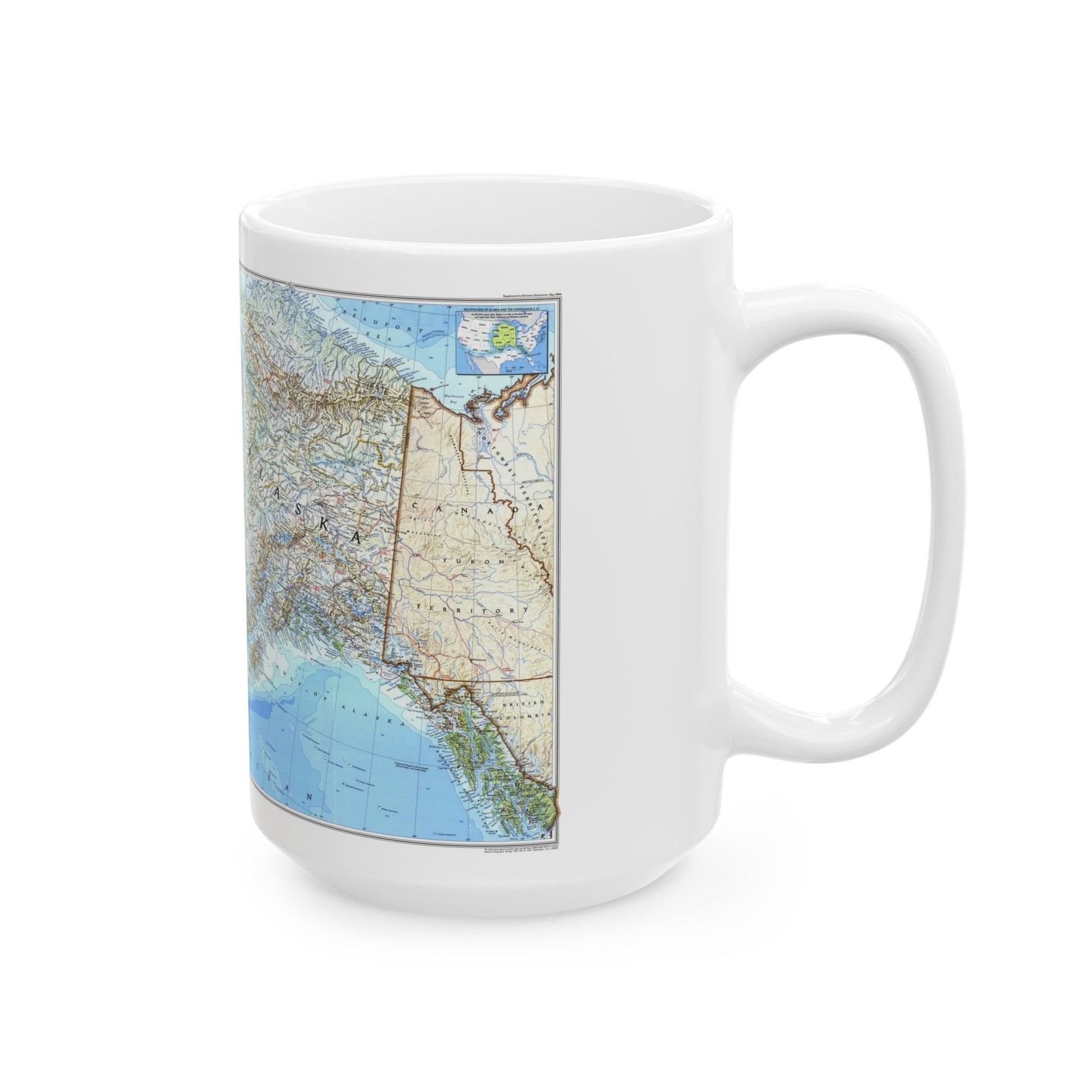 Alaska 1 (1994) (Map) White Coffee Mug-The Sticker Space