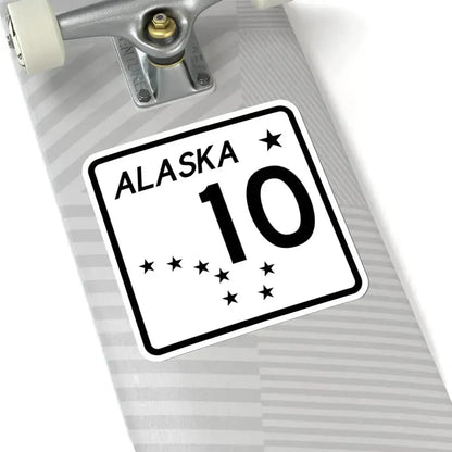 Alaska 10 shield (Alaska) (Road Sign) STICKER Vinyl Kiss-Cut Decal - The Sticker Space