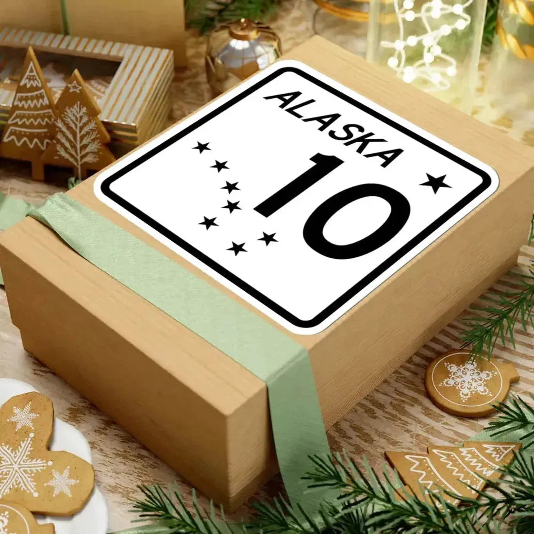 Alaska 10 shield (Alaska) (Road Sign) STICKER Vinyl Kiss-Cut Decal - The Sticker Space