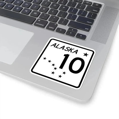 Alaska 10 shield (Alaska) (Road Sign) STICKER Vinyl Kiss-Cut Decal - The Sticker Space
