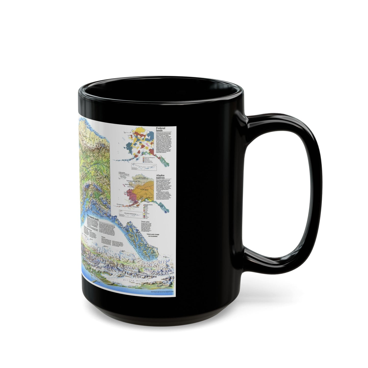 Alaska 2 (1994) (Map) Black Coffee Mug-The Sticker Space