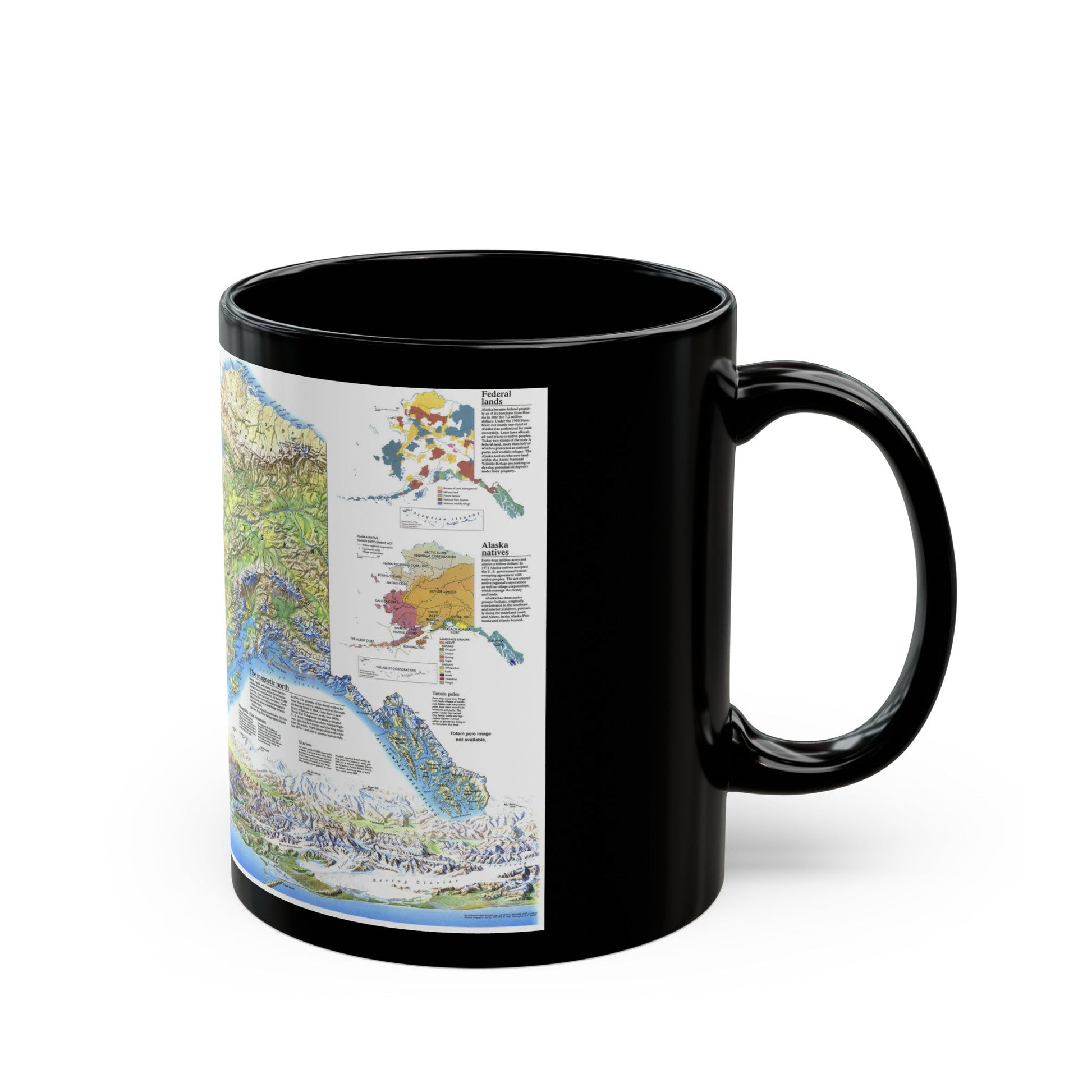 Alaska 2 (1994) (Map) Black Coffee Mug-The Sticker Space