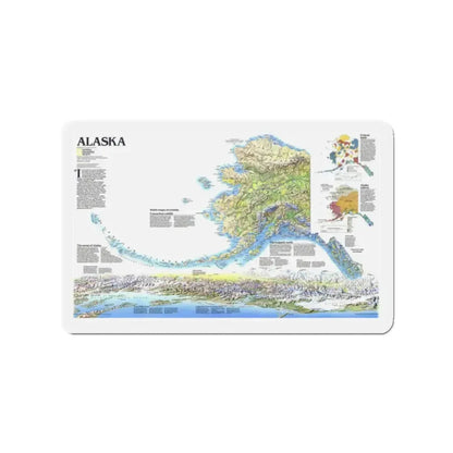 Alaska 2 (1994) (Map) Refrigerator Magnet 2 Inch Die-Cut - The Sticker Space