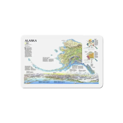 Alaska 2 (1994) (Map) Refrigerator Magnet 6 Inch Die-Cut - The Sticker Space
