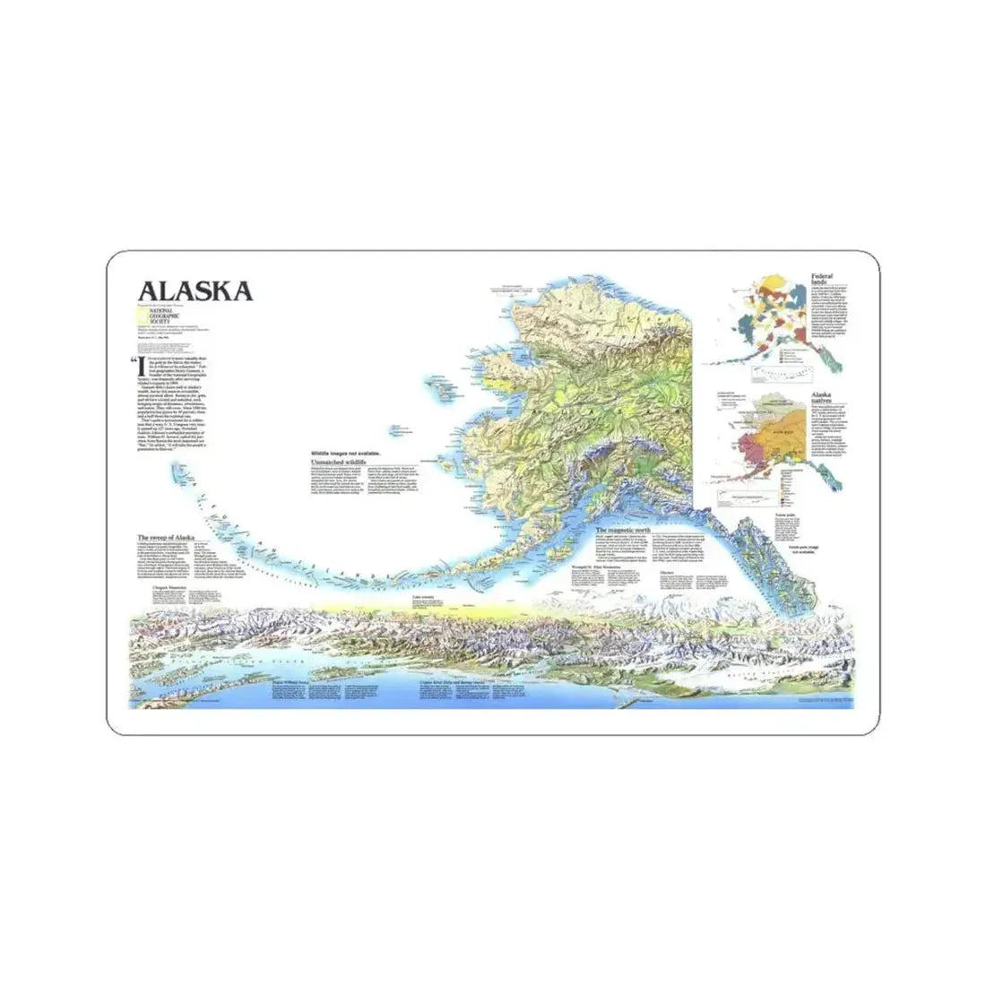 Alaska 2 (1994) (Map) STICKER Vinyl Kiss-Cut Decal 6 Inch White - The Sticker Space