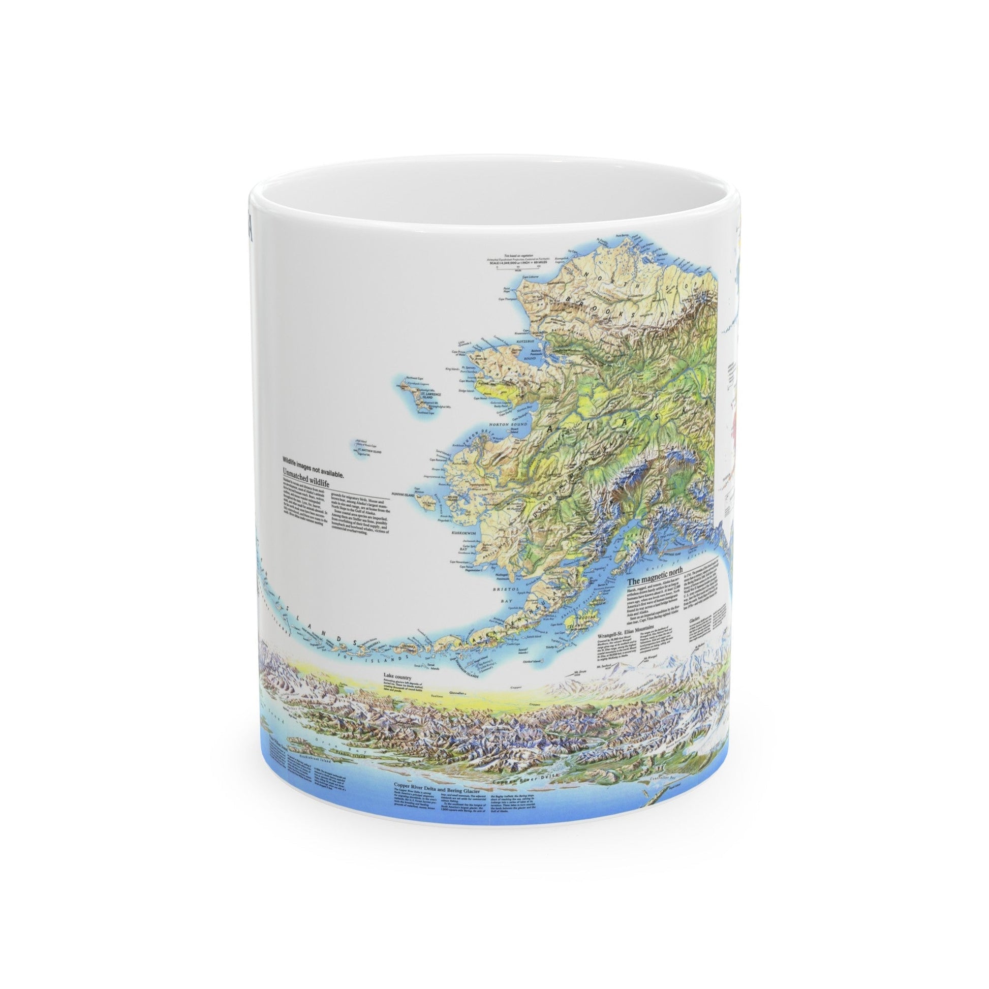 Alaska 2 (1994) (Map) White Coffee Mug-11oz-The Sticker Space