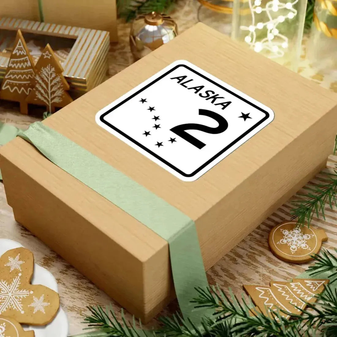 Alaska 2 shield (Alaska) (Road Sign) STICKER Vinyl Kiss-Cut Decal - The Sticker Space