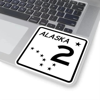 Alaska 2 shield (Alaska) (Road Sign) STICKER Vinyl Kiss-Cut Decal - The Sticker Space